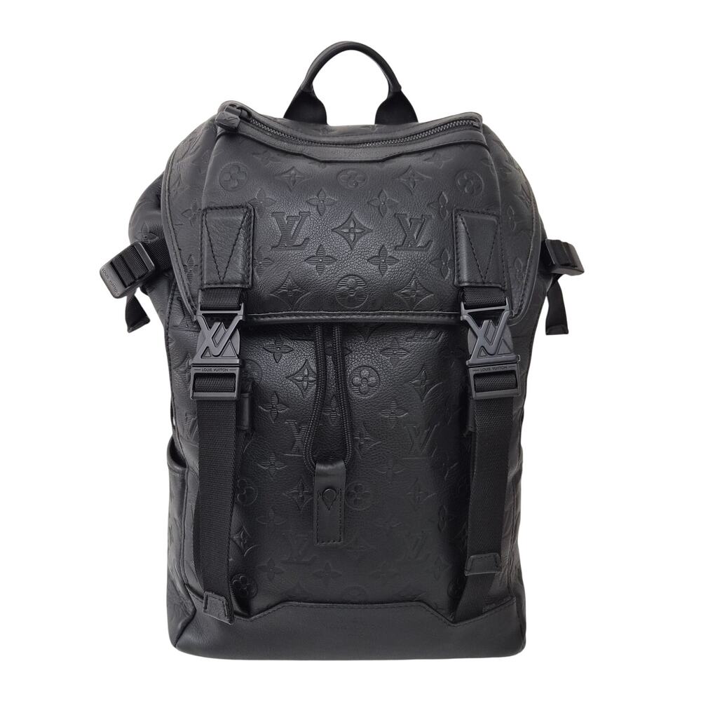 Louis Vuitton Calfskin Monogram Shadow Getaway Backpack Black